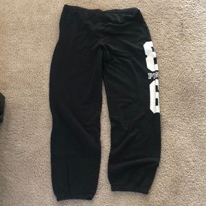 victoria secret pink black sweat pants